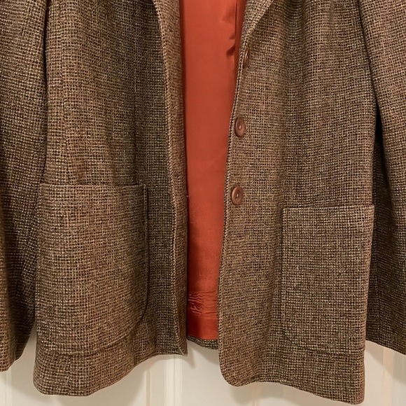 Vintage 80’s Tweed Brown Blazer - Picture 2 of 6